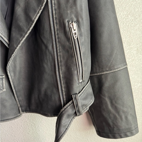 BLANK NYC Vegan Leather Moto Jacket with Belt - Picture 12 of 15